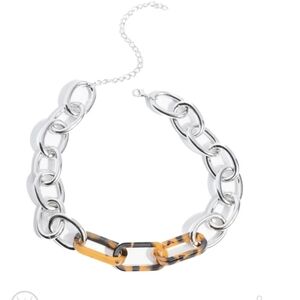 Uniquely Upmarket Brown Choker Silver Fashion Jewelry Paparazzi